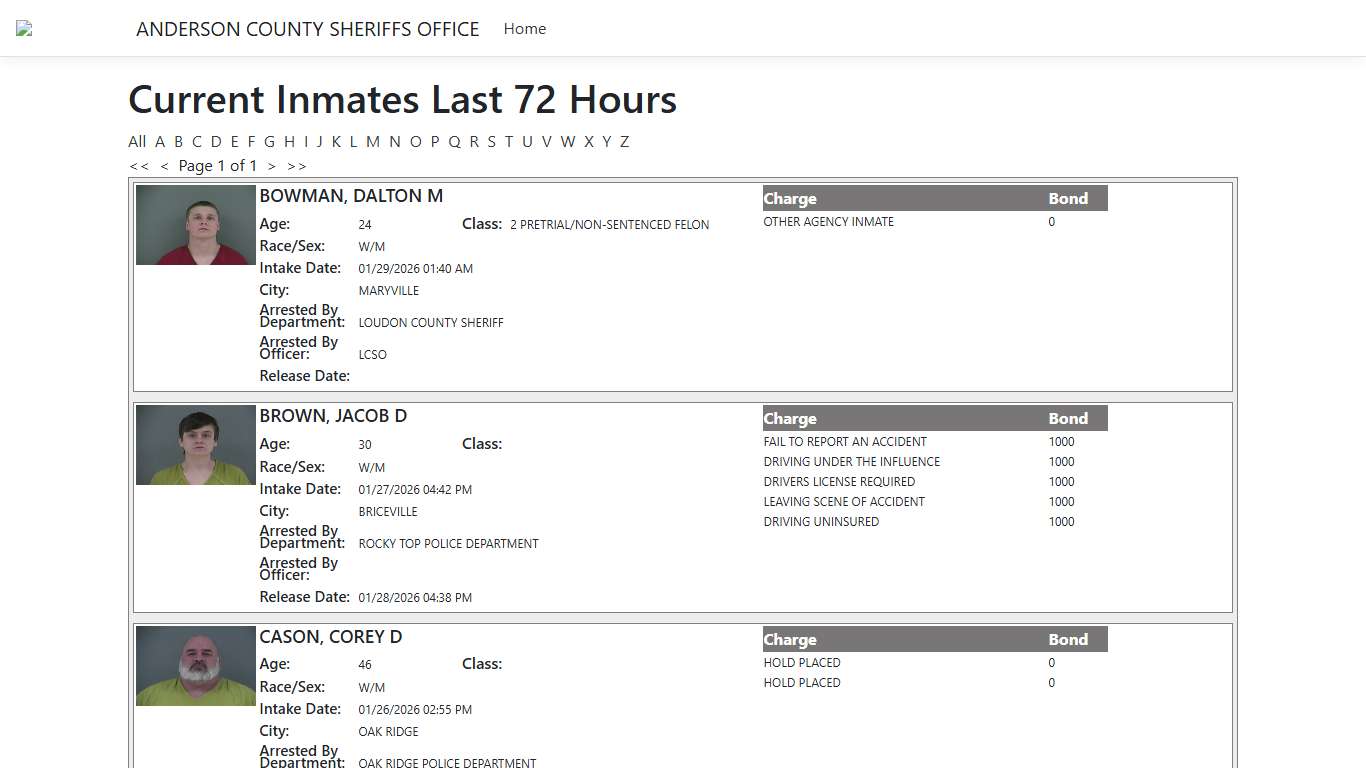 Inmates - ISOMS Portal